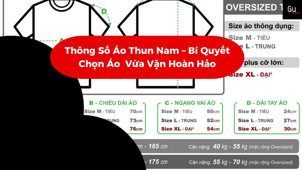 Thông số áo thun nam